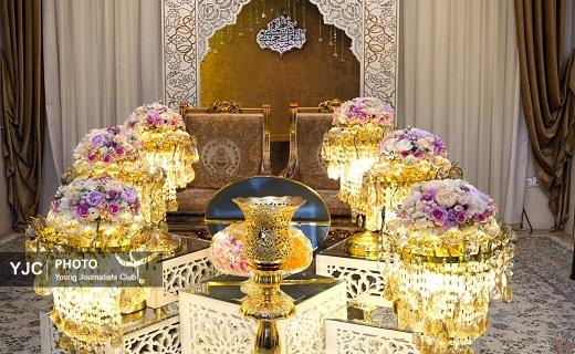 میزبانی اتاق عقد حرم حضرت معصومه(س) از ۹۰ زوج جوان در روز ازدواج + تصاویر