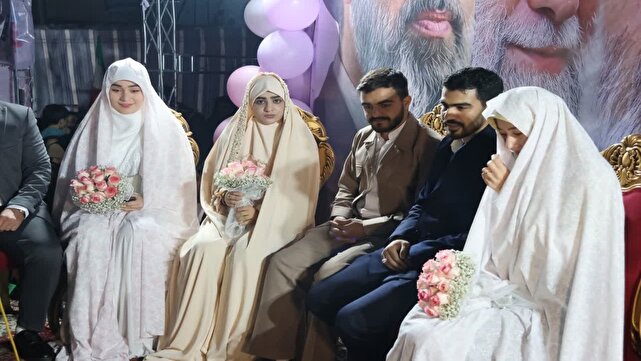 جاری شدن خطبه عقد ۳ زوج &laquo;جان&zwnj;فدا&raquo; در هفتاد و نهمین تجمع مردم صالحیه