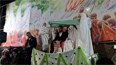 گوشه‌هایی از مراسم عقد و ازدواج آران و بیدگلی در میدان اقتدار و مقاومت + فیلم