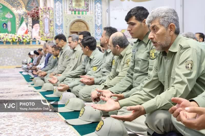 آیین خطبه&zwnj;خوانی با حضور محیط&zwnj;بانان قمی در سالروز میلاد ضامن آهو +تصاویر