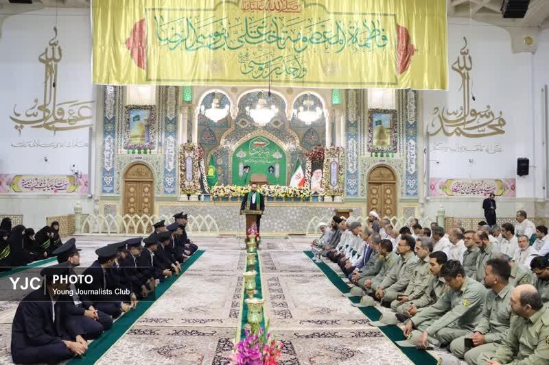 آیین خطبه&zwnj;خوانی با حضور محیط&zwnj;بانان قمی در سالروز میلاد ضامن آهو +تصاویر