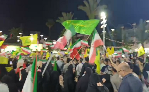 فریاد مرگ بر آمریکا و مرگ بر اسرائیل در اجتماع شبانه رشت + فیلم و تصاویر