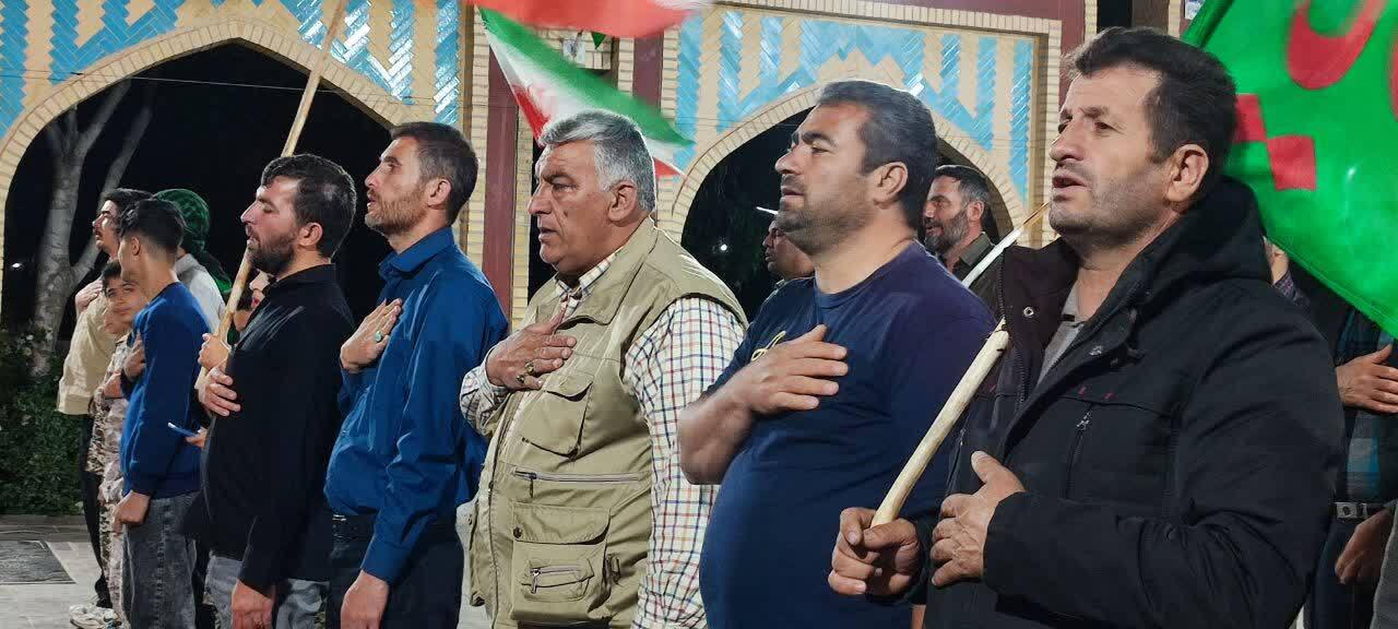 تجمع میثاق با رهبر شهید با کاروان خودرویی و فریادِ حمایت از حزب&zwnj;الله در صالح آباد