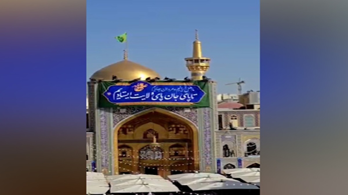 گل‌آرایی حرم مطهر رضوی در عید بزرگ غدیر خم + فیلم