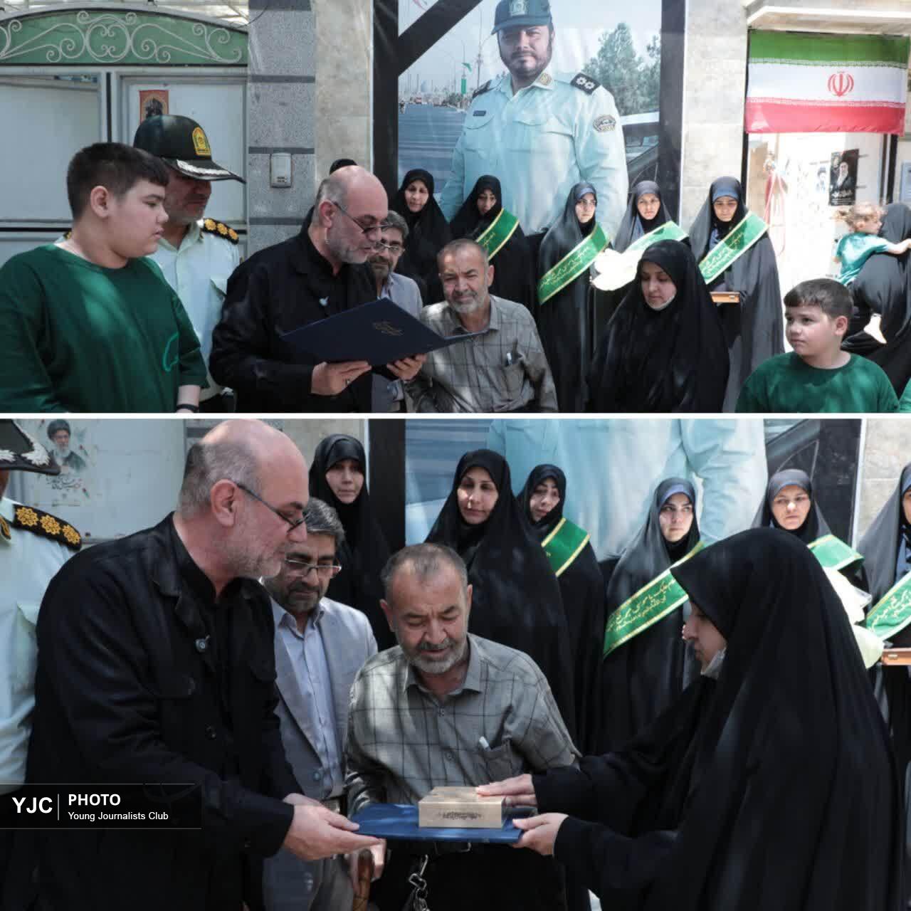 استقبال از همسر و پنجمین فرزند تازه متولد شده شهید امنیت عباس اسدی