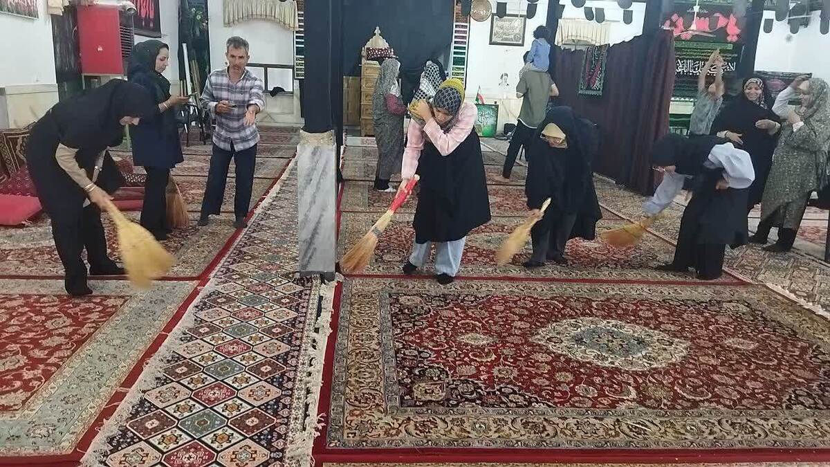 باشگاه خبرنگاران -آماده سازی مساجد و حسینیه‌های روستای ده محمد در آستانه ماه محرم + عکس