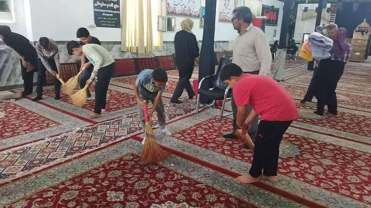 آماده سازی مساجد و حسینیه&zwnj;های روستای ده محمد در آستانه ماه محرم