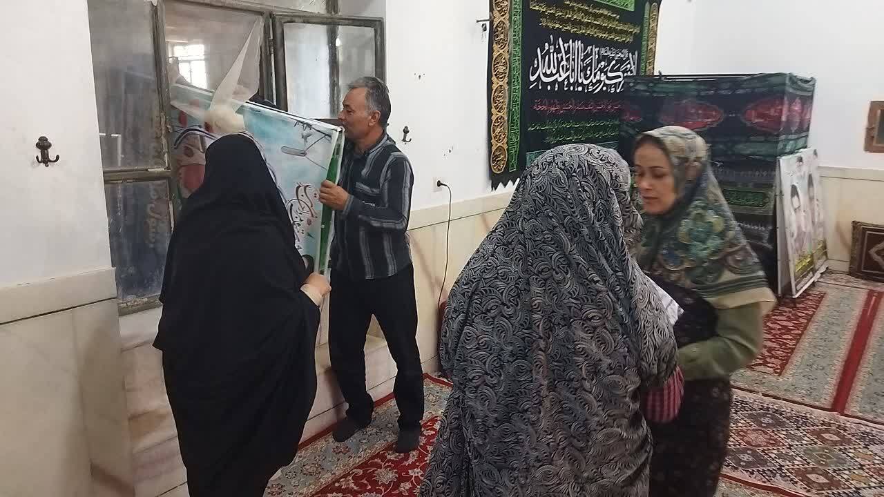 آماده سازی مساجد و حسینیه&zwnj;های روستای ده محمد در آستانه ماه محرم