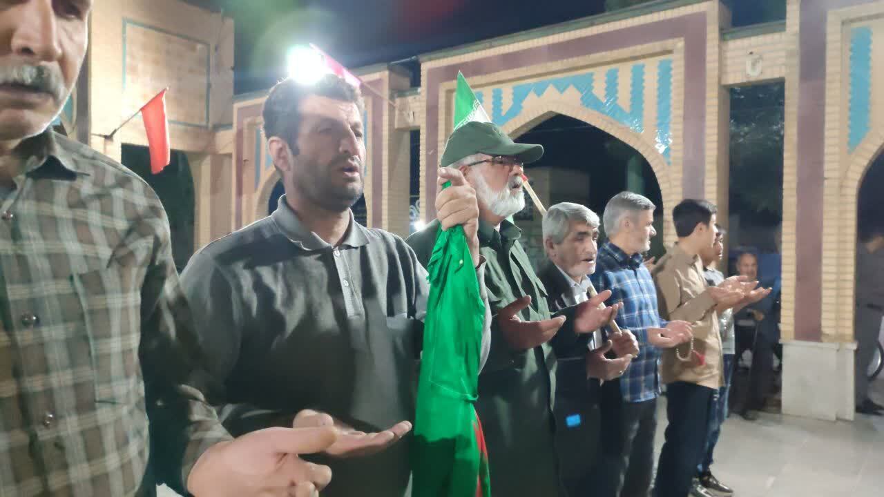 گرامیداشت سالروز شهدای جنگ ۱۲ روزه در تجمع خودجوش مردمی صالح&zwnj;آباد
