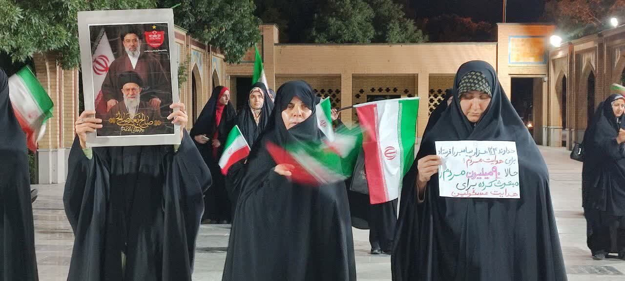 گرامیداشت سالروز شهدای جنگ ۱۲ روزه در تجمع خودجوش مردمی صالح&zwnj;آباد