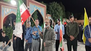 گرامیداشت سالروز شهدای جنگ ۱۲ روزه در تجمع خودجوش مردمی صالح‌آباد + عکس