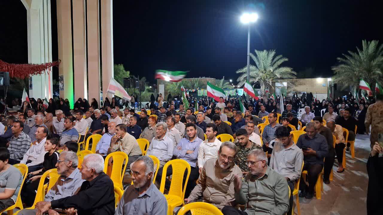 اجتماع حماسی مردم انقلابی آبدان با حضور پیرغلامان حسینی