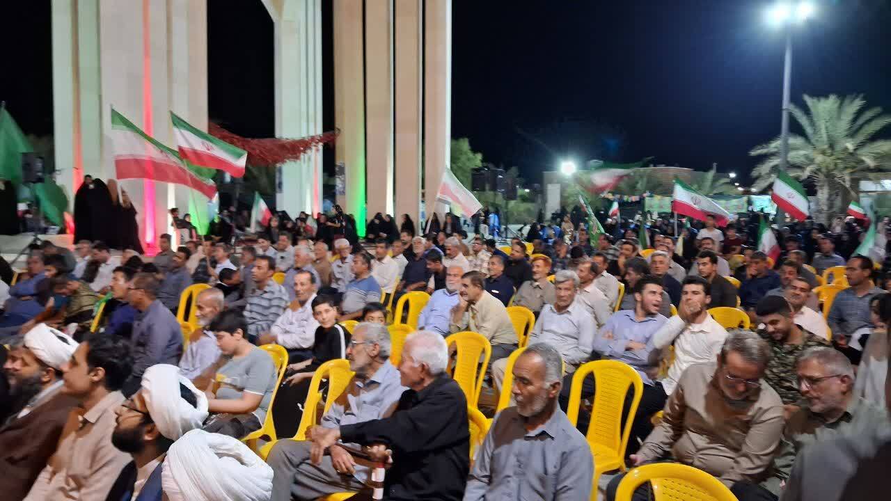 اجتماع حماسی مردم انقلابی آبدان با حضور پیرغلامان حسینی