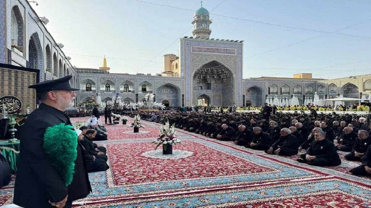 باشگاه خبرنگاران -آیین اذن عزا و تعویض پوش ضریح حرم مطهر رضوی برگزار شد