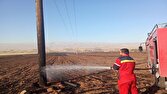 قطع برق برخی از روستاهای گچساران به دلیل سرایت آتش‌سوزی مزارع به شبکه