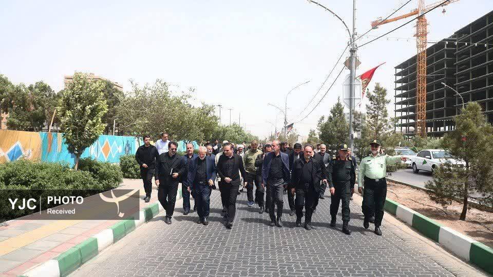 بازدید معاون وزیر کشور از مسیر مراسم تشییع رهبر شهید در قم+تصاویر