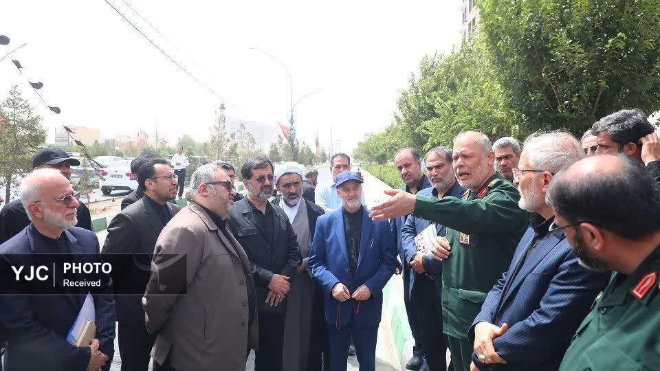 بازدید معاون وزیر کشور از مسیر مراسم تشییع رهبر شهید در قم+تصاویر
