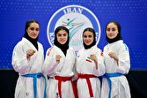 کاراته قهرمانی آسیا؛ کومیته تیمی بانوان ایران فینالیست شد/ کسب سهمیه جهانی