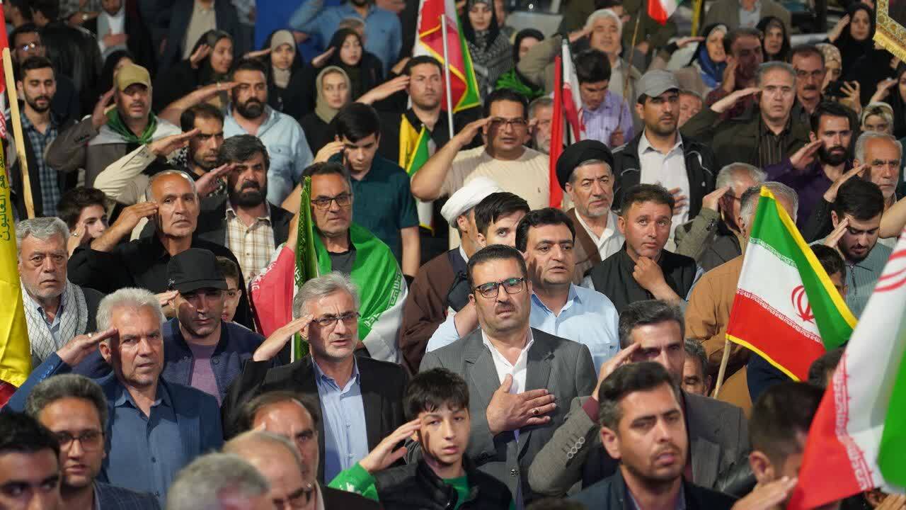 تجمع و خروش شبانه مردم خوی