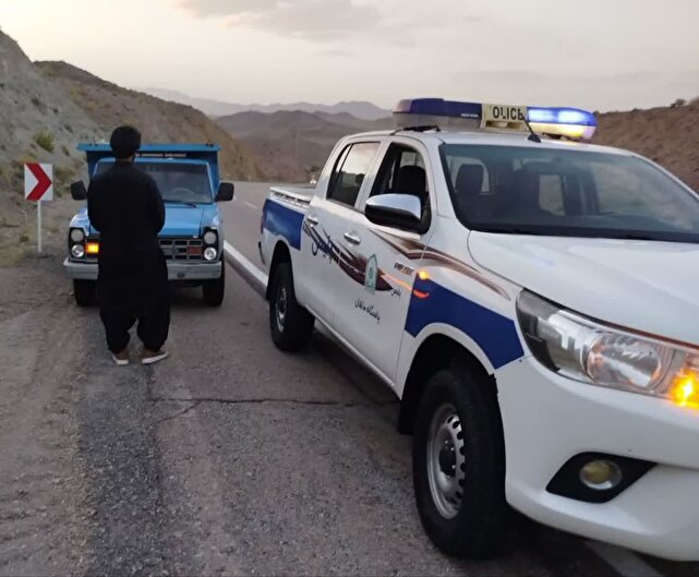 پایان رانندگی خطرناک وانت نیسان در محور راین