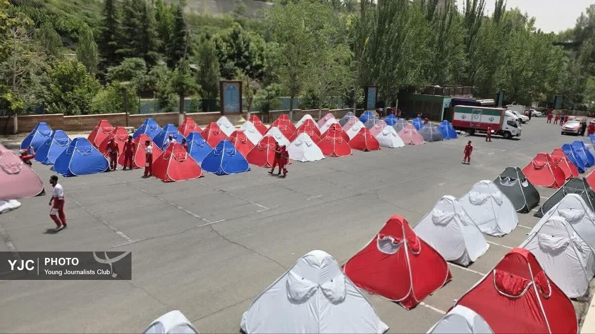 باشگاه خبرنگاران -برپایی اردوگاه اسکان ۵ هزار نفری جمعیت هلال‌احمر بام ایران برای زائران آقای شهید+فیلم و تصاویر