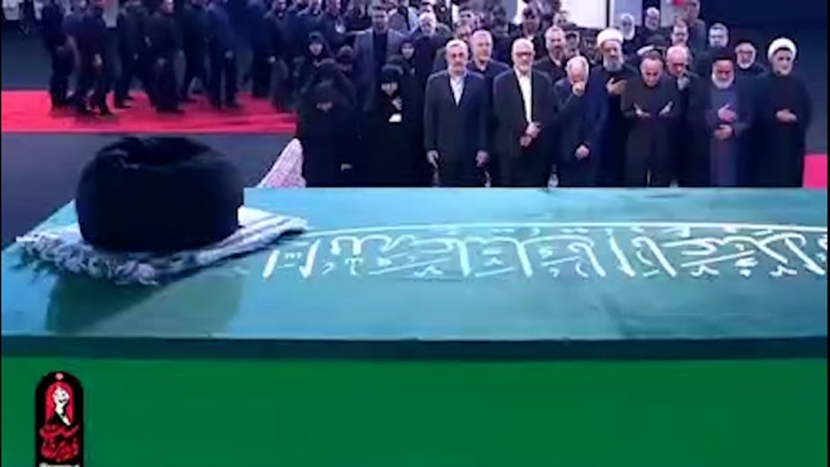 وداع خانواده شهید سید حسن نصرالله با قائد شهید + فیلم
