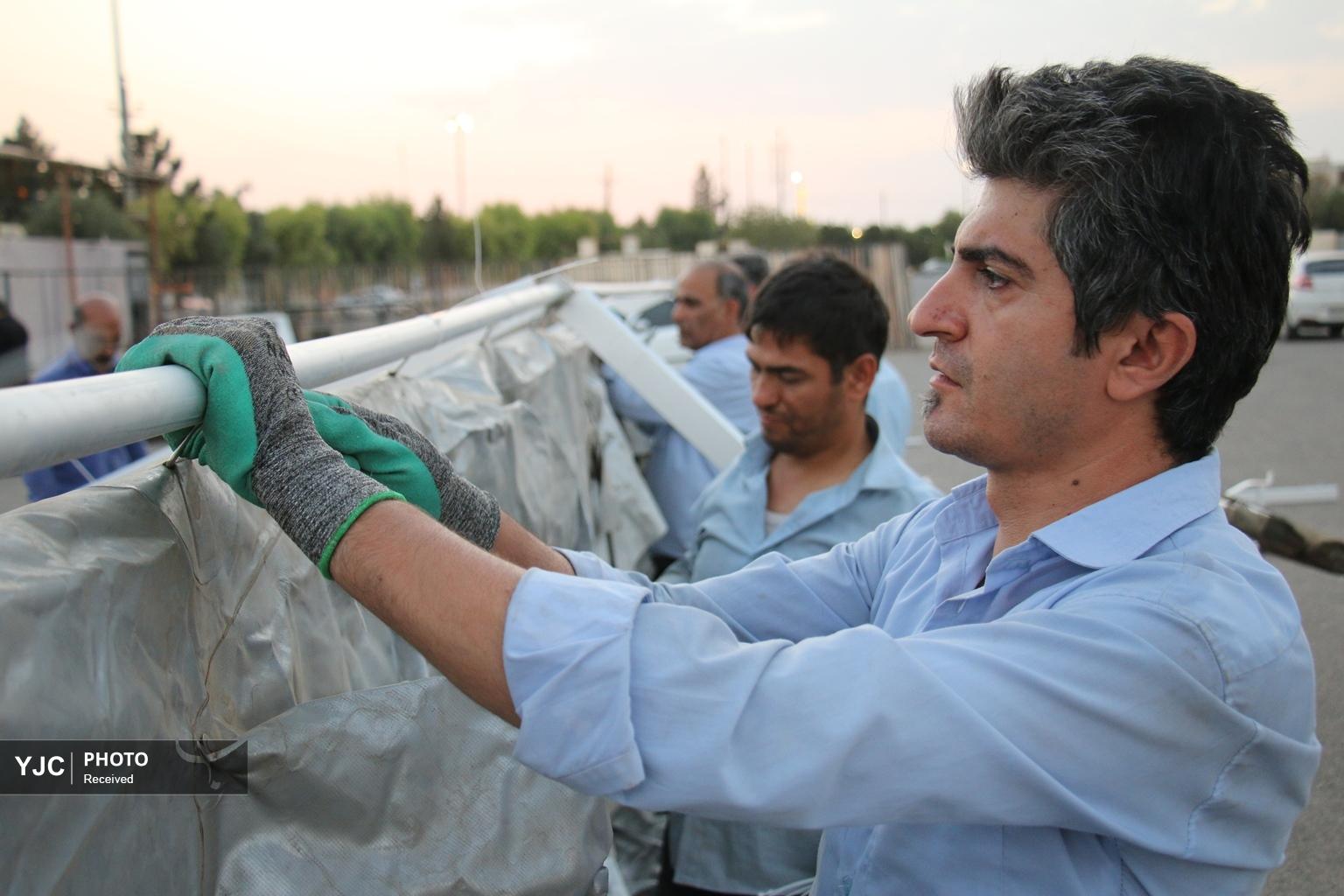 برپایی بیمارستان سیار عاشقان ولایت برای خدمت رسانی به زائران امام شهید در قم+تصاویر