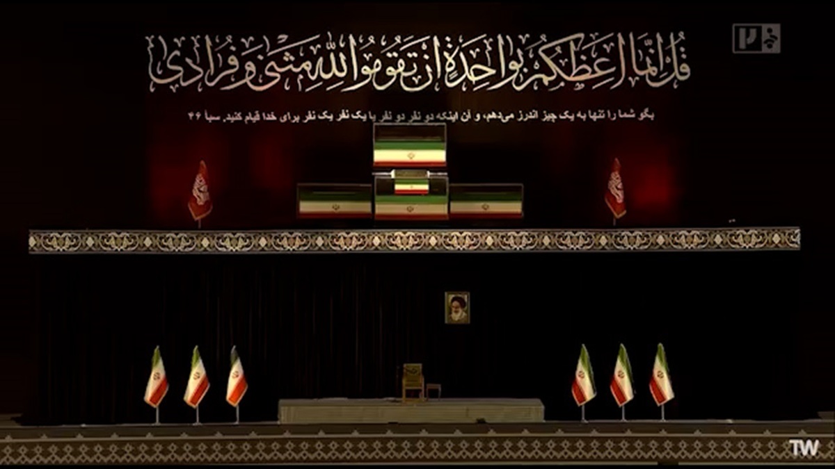 طنین غم انگیز اذان مغرب در آخرین شب وداع + فیلم