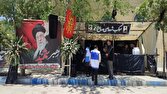 برپایی موکب شهدای صالح‌آباد در مسیر بدرقه رهبر شهید انقلاب اسلامی