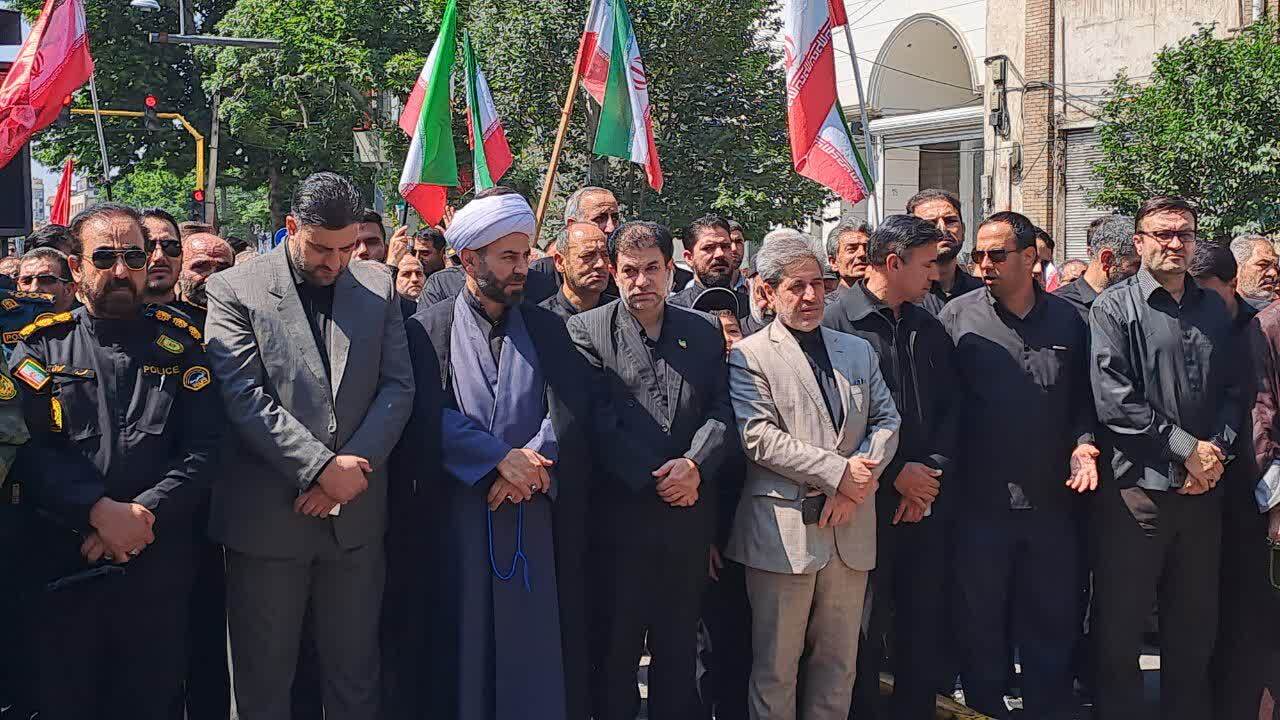 نمایی از برگزاری مراسم تشییع رهبر شهید انقلاب اسلامی نمایی از برگزاری مراسم تشییع رهبر شهید انقلاب اسلامی