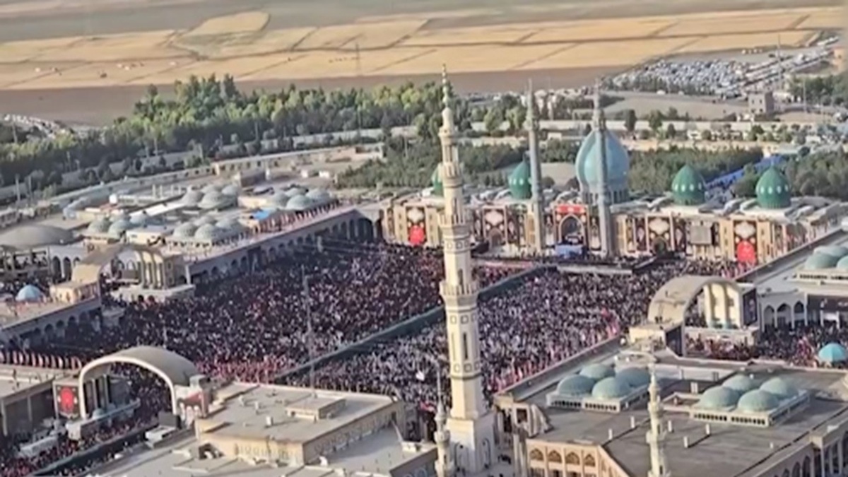 کربلای معلی یک روز پیش از برگزاری مراسم تشییع آقای شهید ایران + فیلم