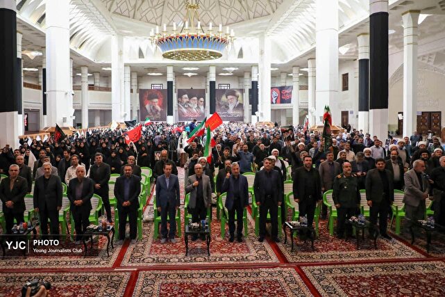Large Gathering of Academics and Students in Fars in Mourning for Ayatollah Ali Khamenei