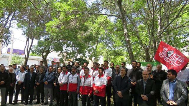 Mourning ceremony for Ayatollah Ali Khamenei in Haris