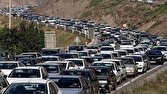ترافیک در جاده چالوس نیمه سنگین تا سنگین است