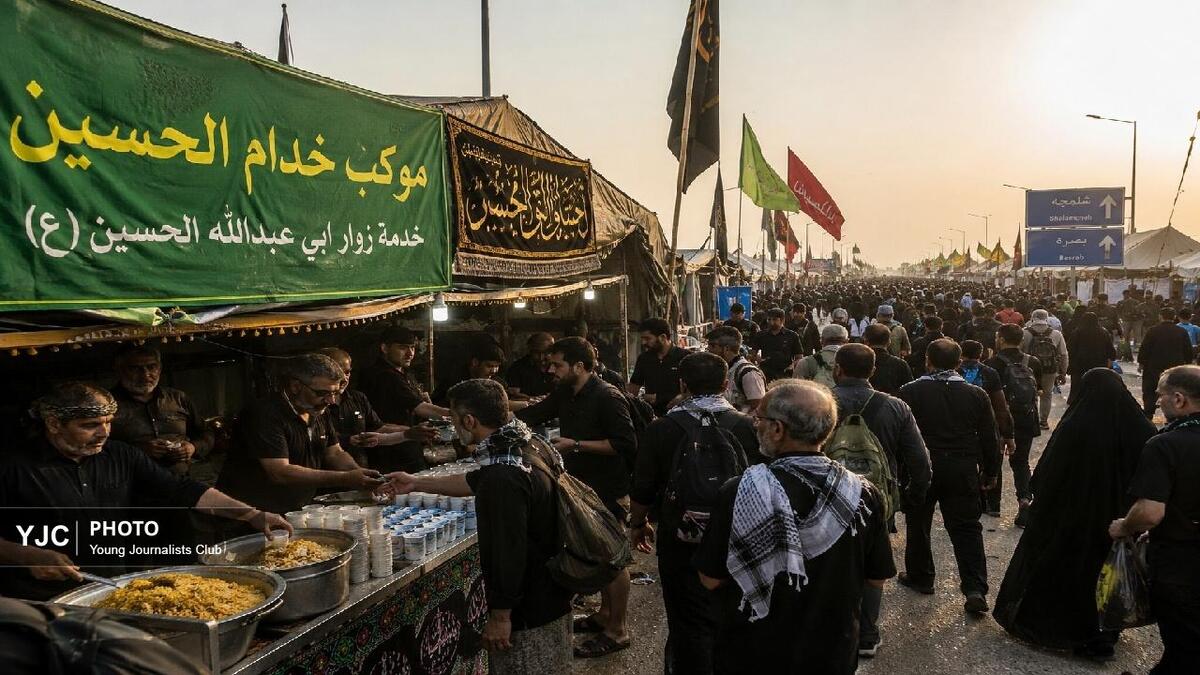 باشگاه خبرنگاران -یک هزار موکب در مسیر زائران در مرزهای شلمچه و چذابه؛ خوزستان میزبان میلیون‌ها زائر اربعین می شود