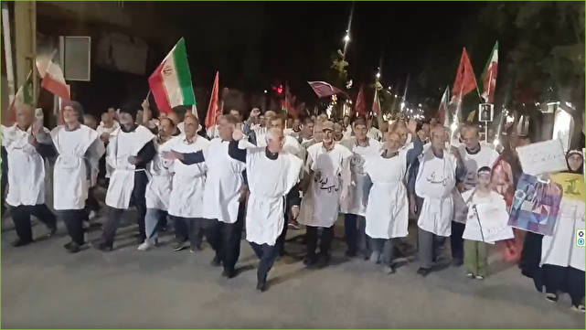 حضور مردم نهاوند در میدان مقاومت برای حمایت از انتقام خون آیتالله علی خامنهای