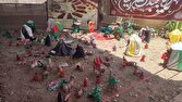 تصاویر کوتاه و جذاب نمایشگاه از بقیع تا کربلای روستای تکه + عکس و فیلم
