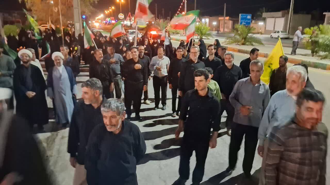 راهپیمایی شبانه مردم انقلابی آبدان از لنز دوربین شهروندخبرنگار