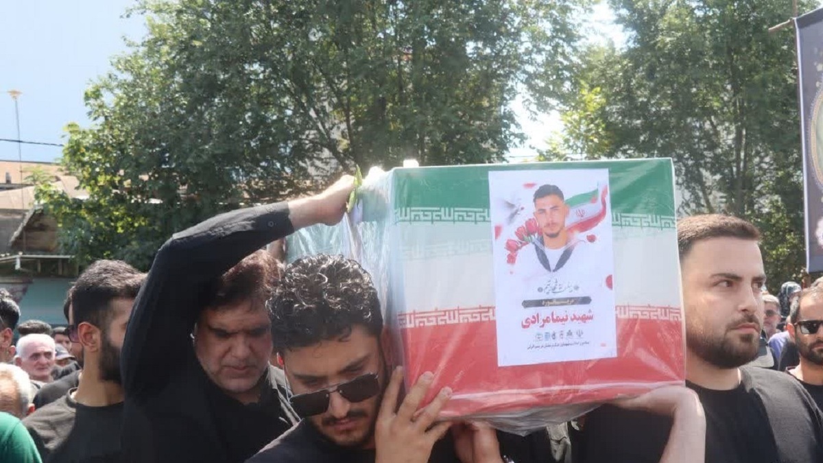 باشگاه خبرنگاران -پیکر شهید نیما مرادی در زادگاهش انزلی آرام گرفت