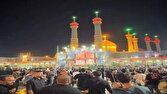 باشگاه خبرنگاران -حال و هوای حرم مطهر بانوی کرامت(س) با حضور دسته های عزاداری در شب اربعین حسینی
