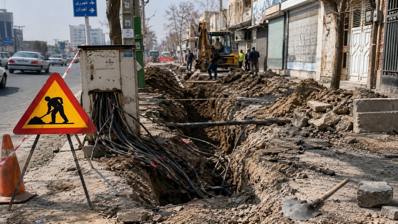 حفاری در بن&zwnj;بست مجوز شهرداری؛ ۱۰ هزار مشترک شهرری بدون تلفن و اینترنت طی ۶ ماه