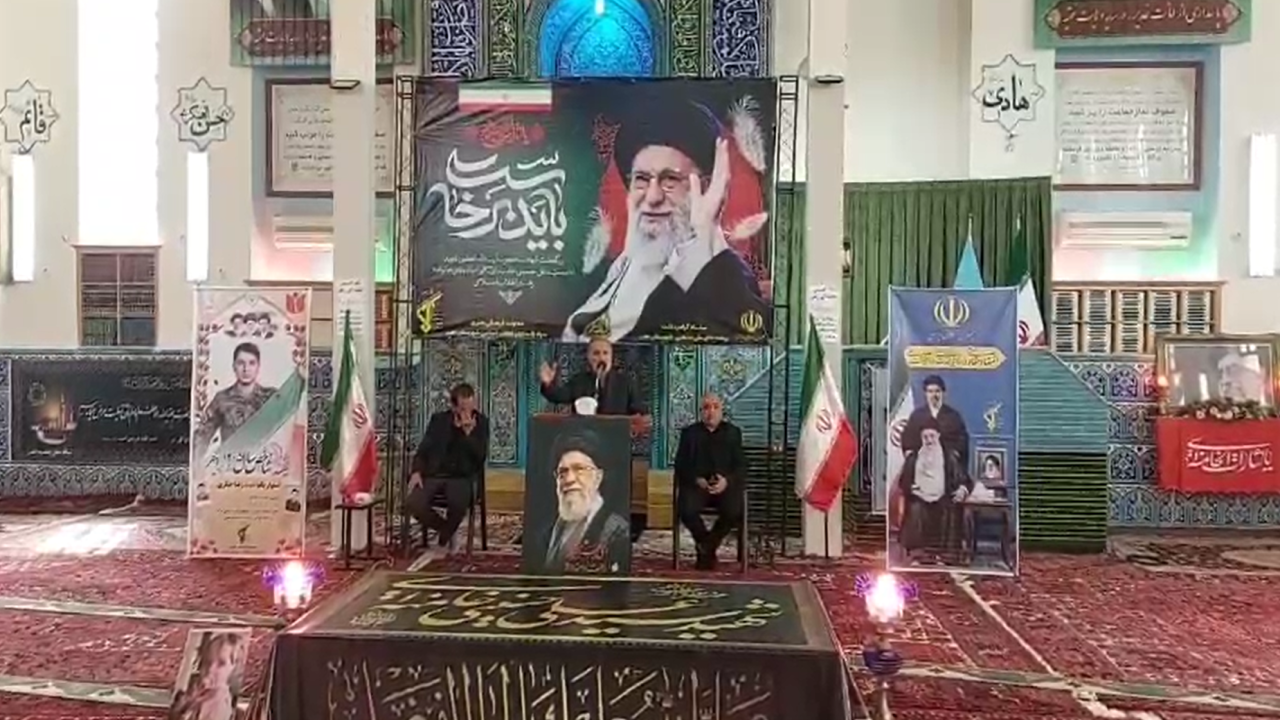 برگزاری مراسم چهلمین روز خاکسپاری رهبر شهید انقلاب اسلامی در اهر + فیلم