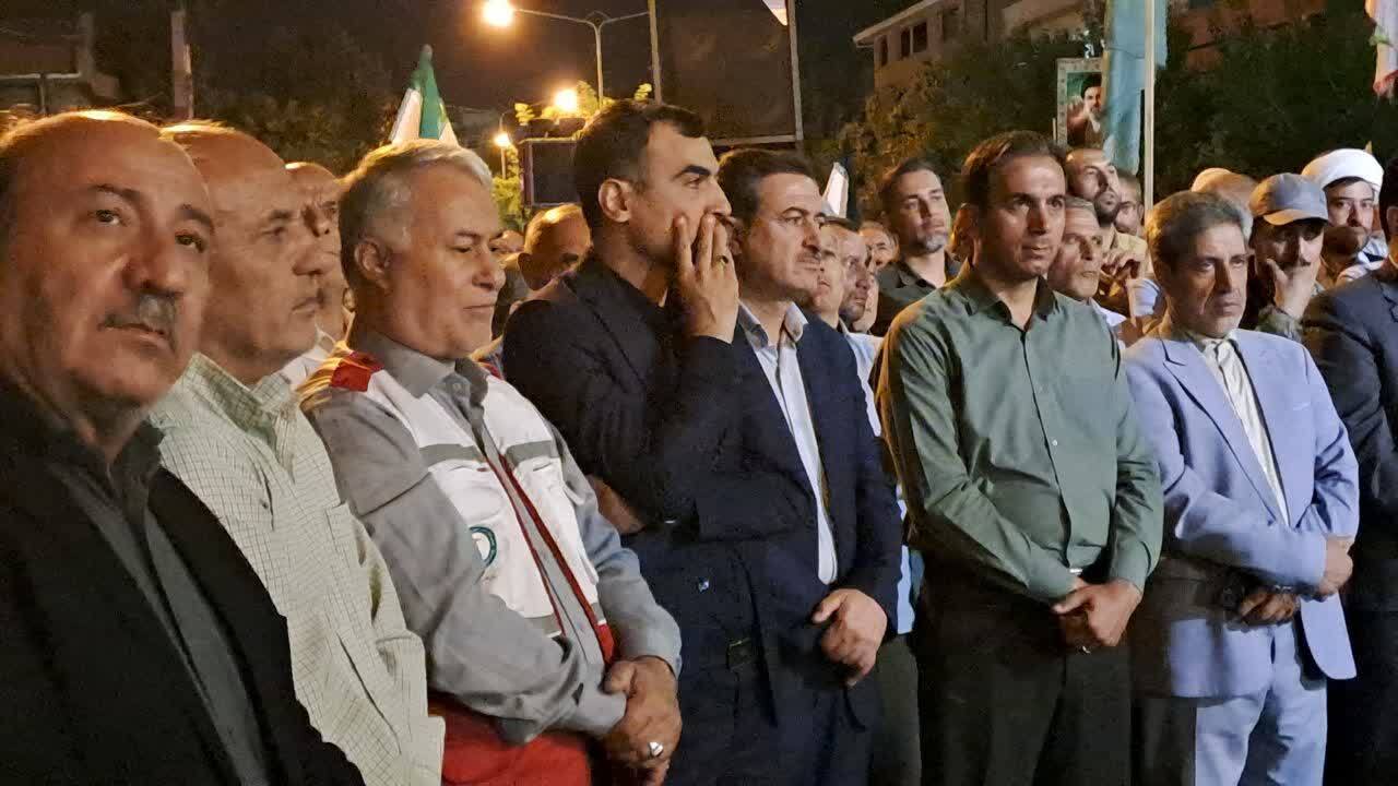 صحنه حماسی از حضور مردم خوی در میدان مقاومت