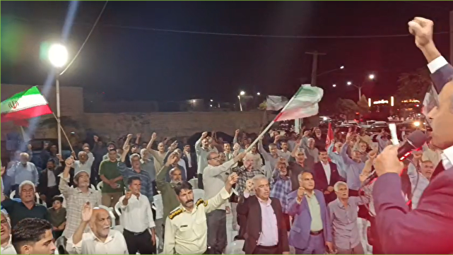 نوای حیدر حیدر مردم شهر بهرمان در صد و نودمین شب از حماسه حضور + فیلم