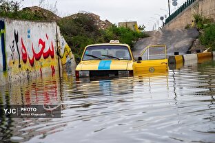 خسارت بارندگی شدید در ساری