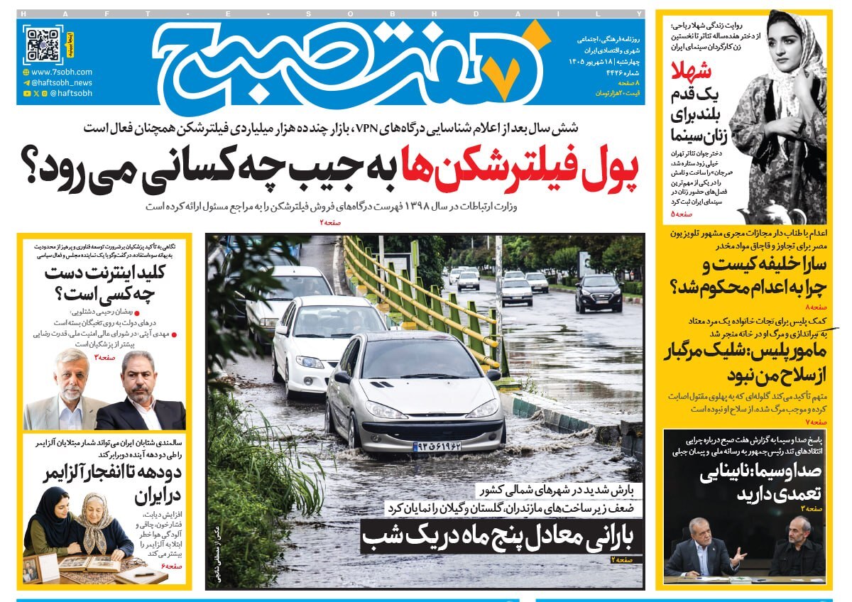 صفحه نخست روزنامهها – چهارشنبه ۱۸ شهریور صفحه نخست روزنامهها – چهارشنبه ۱۸ شهریور