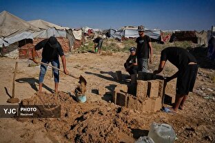 تلاش فلسطینی‌ها برای ساخت خانه در میان آوار‌ها