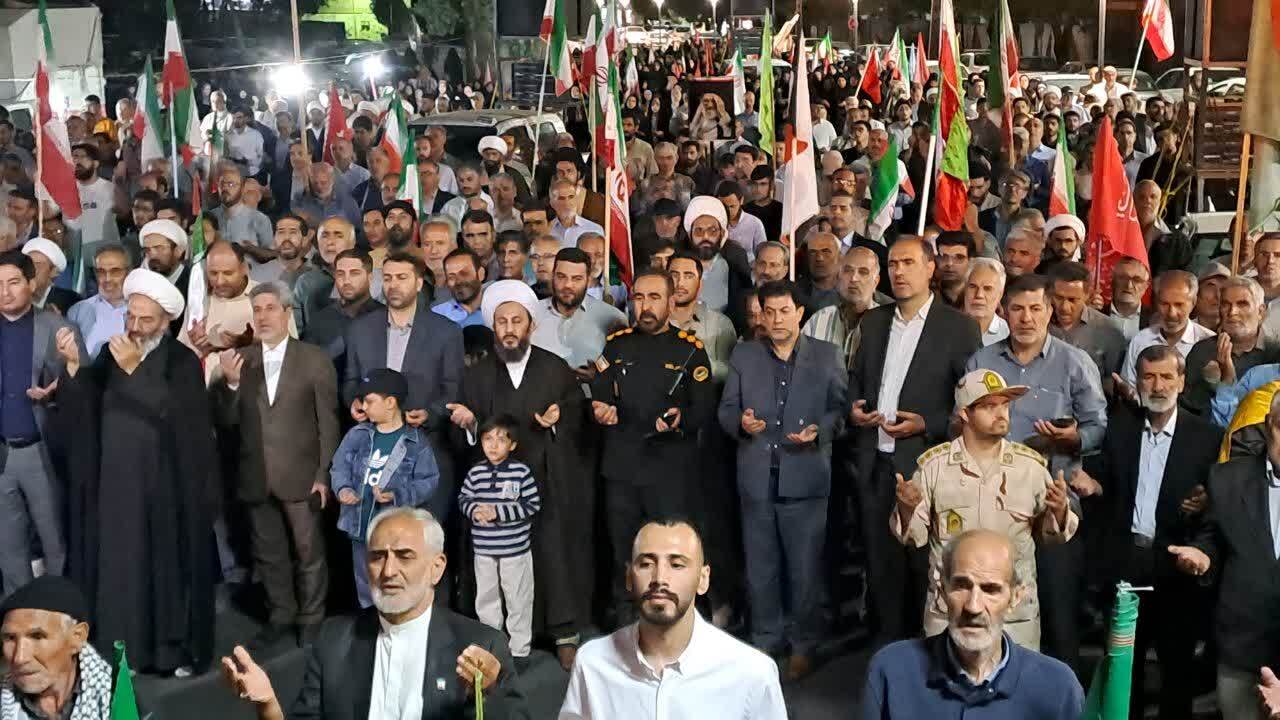 راهپیمایی و تجمع مردم انقلابی خوی در میدان مقاومت