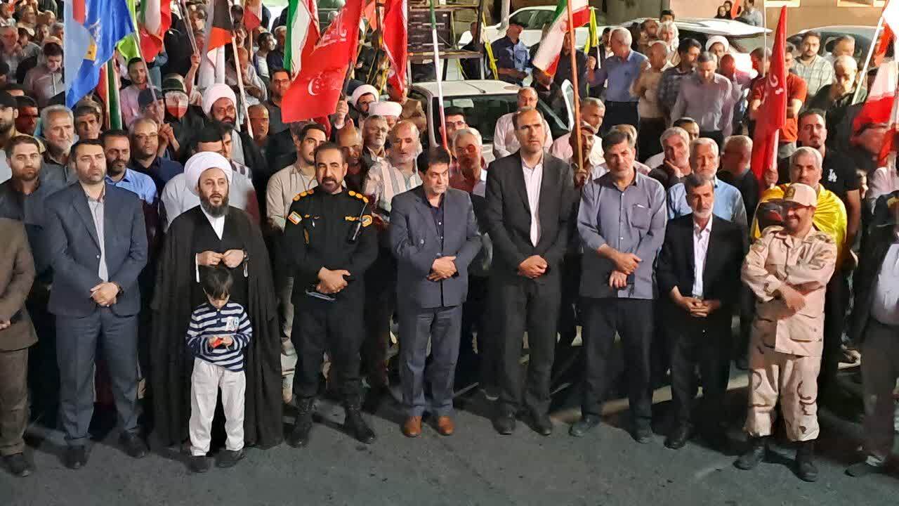 راهپیمایی و تجمع مردم انقلابی خوی در میدان مقاومت