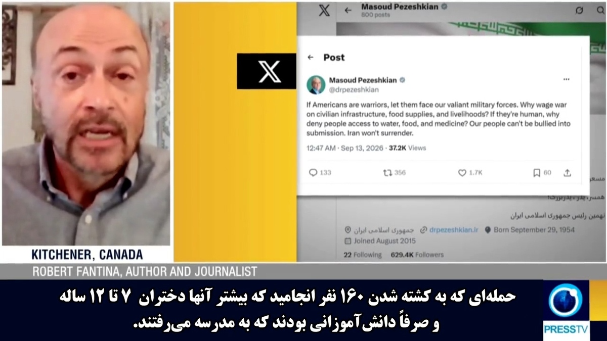 نویسنده آمریکایی: آمریکا و رژیم صهیونیستی برای جان انسان‌ها ارزشی قائل نیستند + فیلم